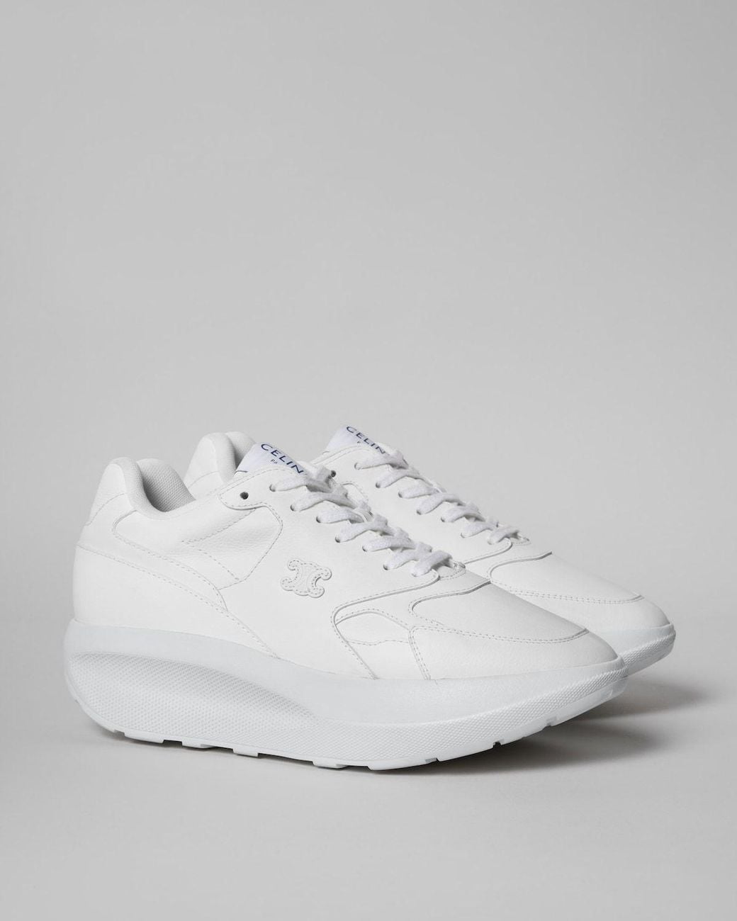 Céline White Rock Wedge Sneakers