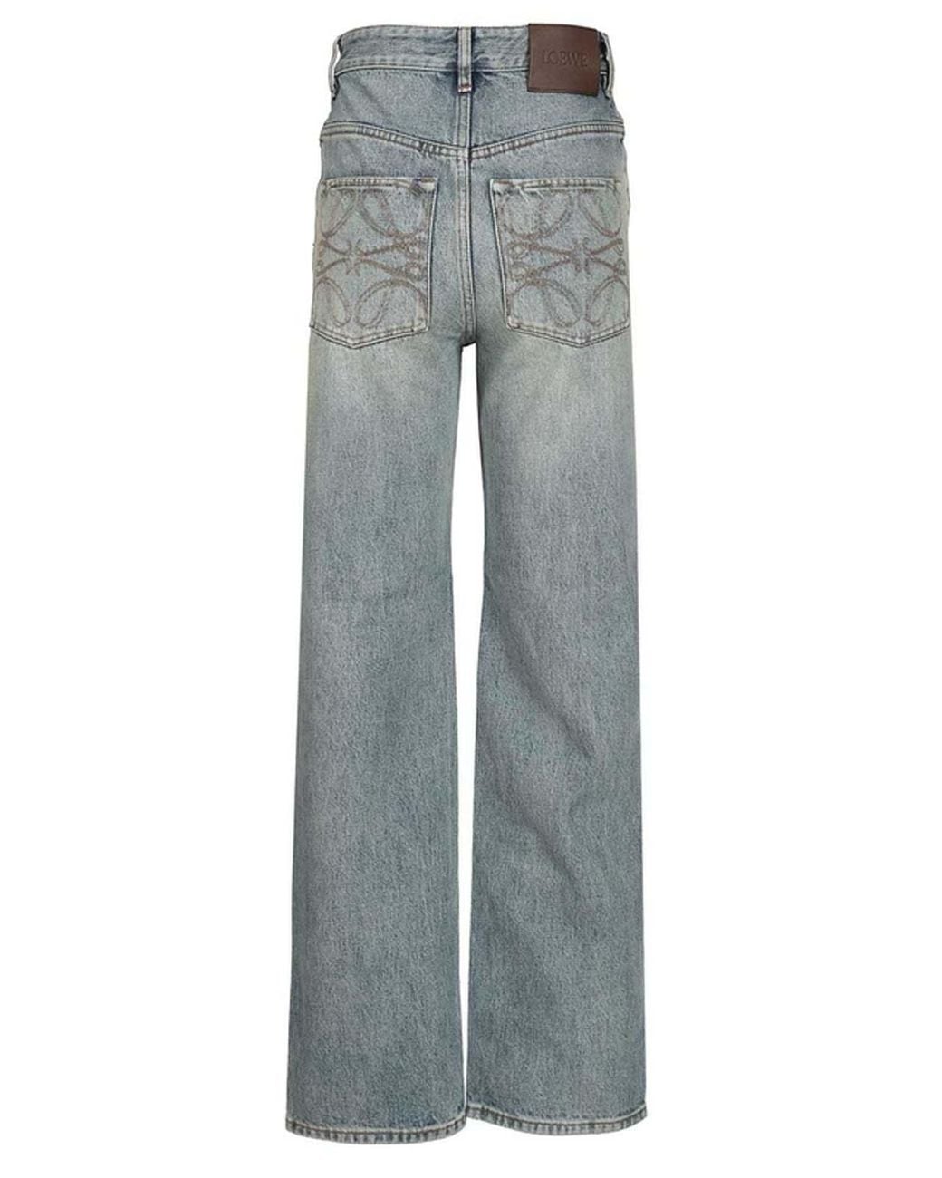 Loewe Blue Logo Patch Straight Leg Jeans