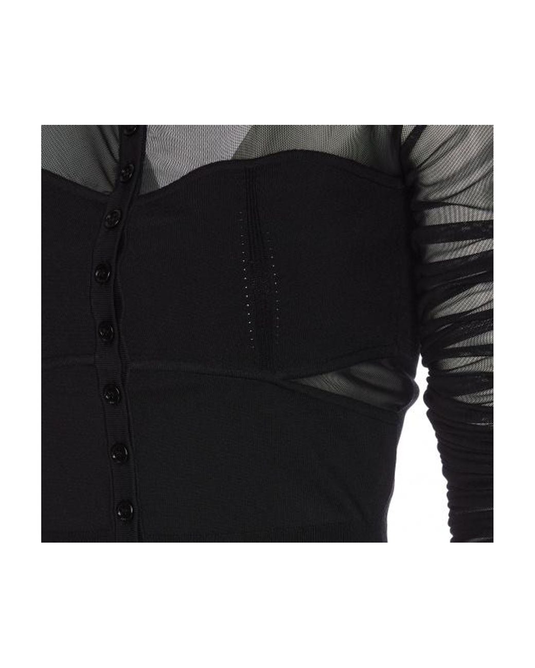 Pinko Black Gelso Long-Sleeved Cardigan