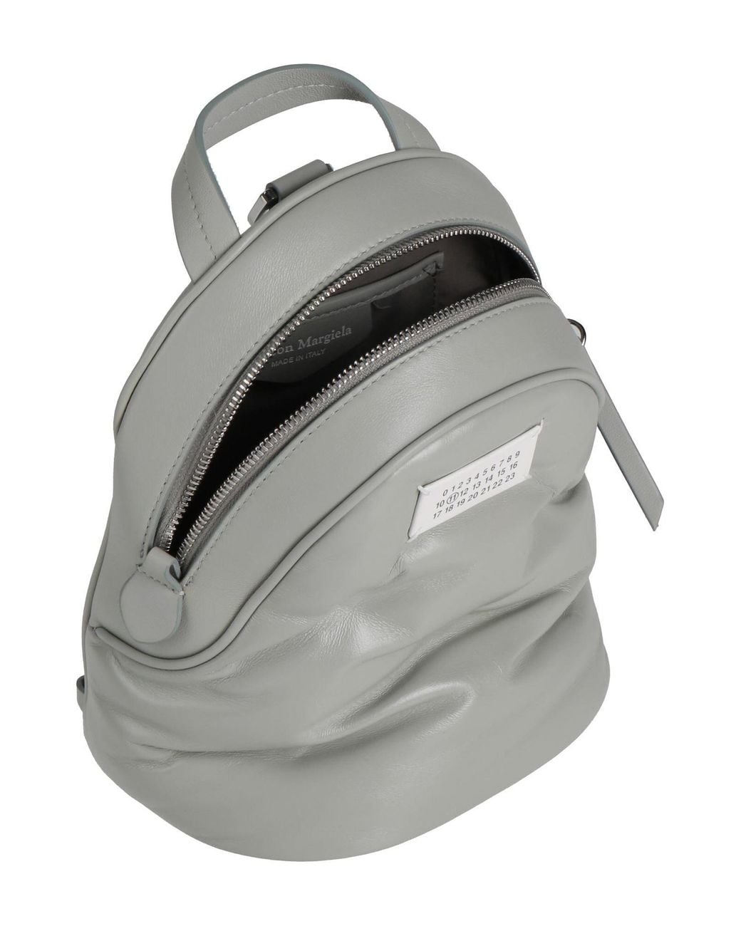 Maison Margiela Gray Compact Leather Backpack