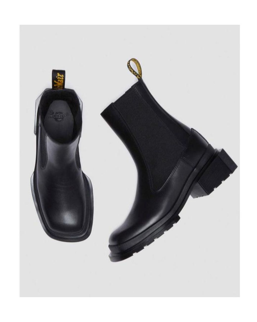 Dr. Martens Black Maybole Square Toe Chelsea Boots