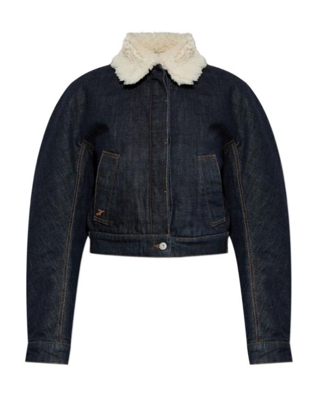 Jacquemus Blue Cropped Denim Jacket