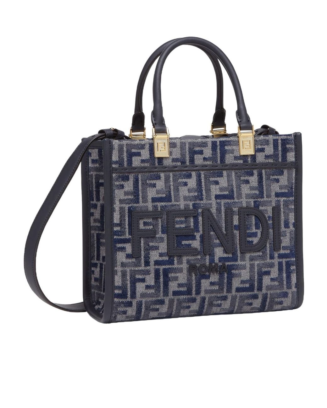 Fendi Blue Sunshine Small Shopper Bag