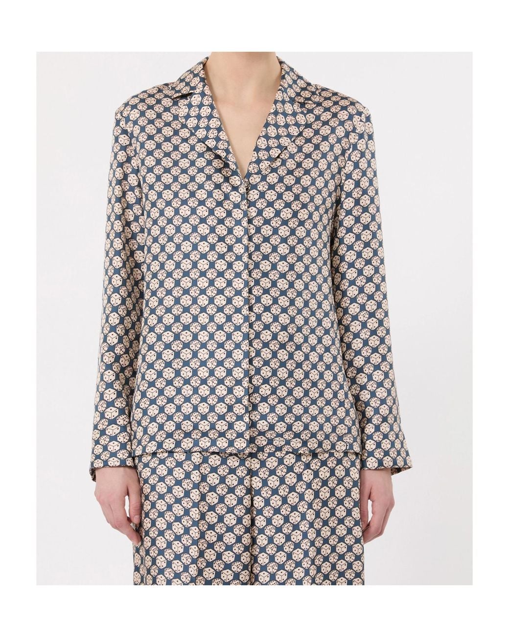 Max Mara Gray 'S Stmcora Printed Pyjama-Style Shirt