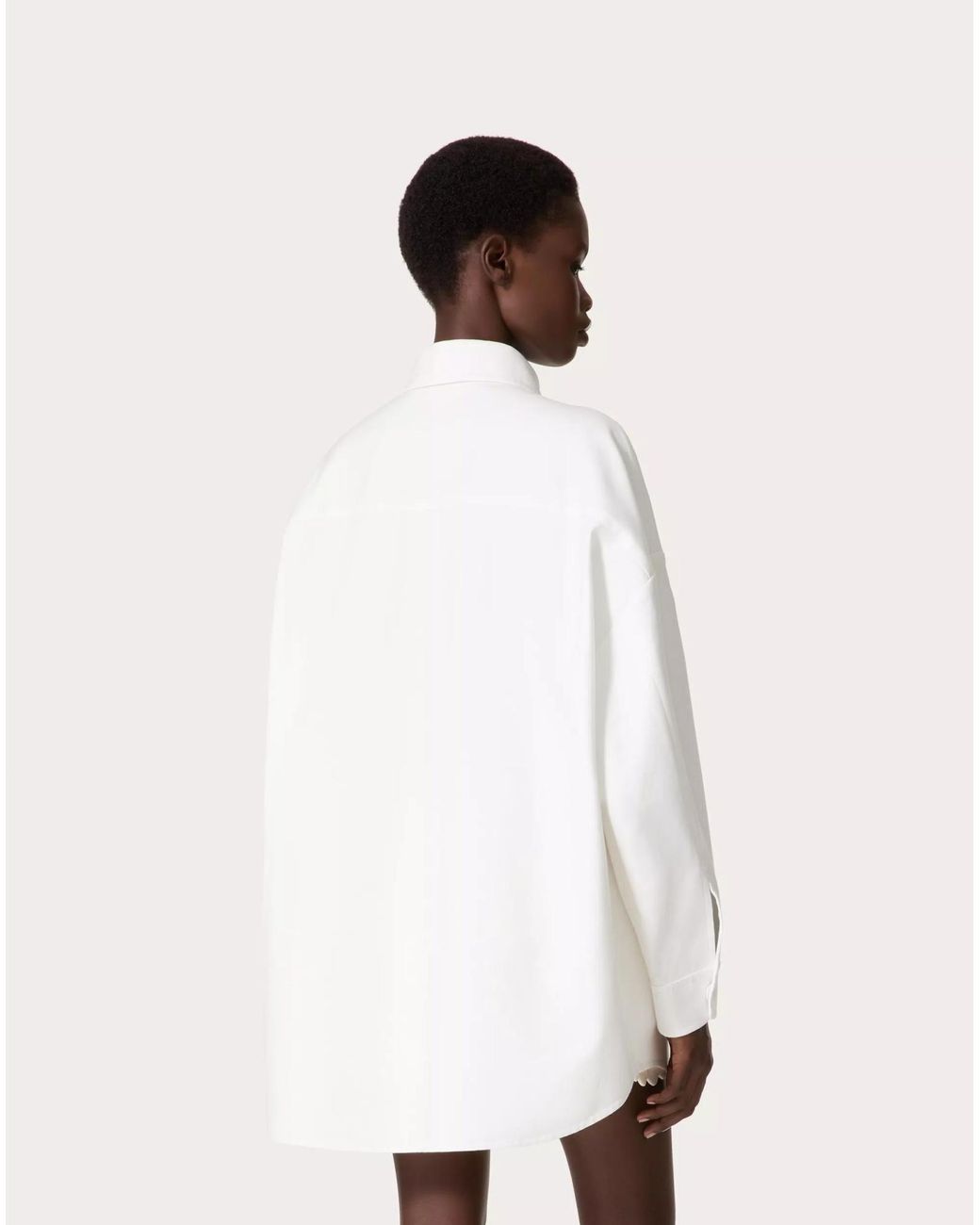 Valentino White Buttoned Long-Sleeved Shirt
