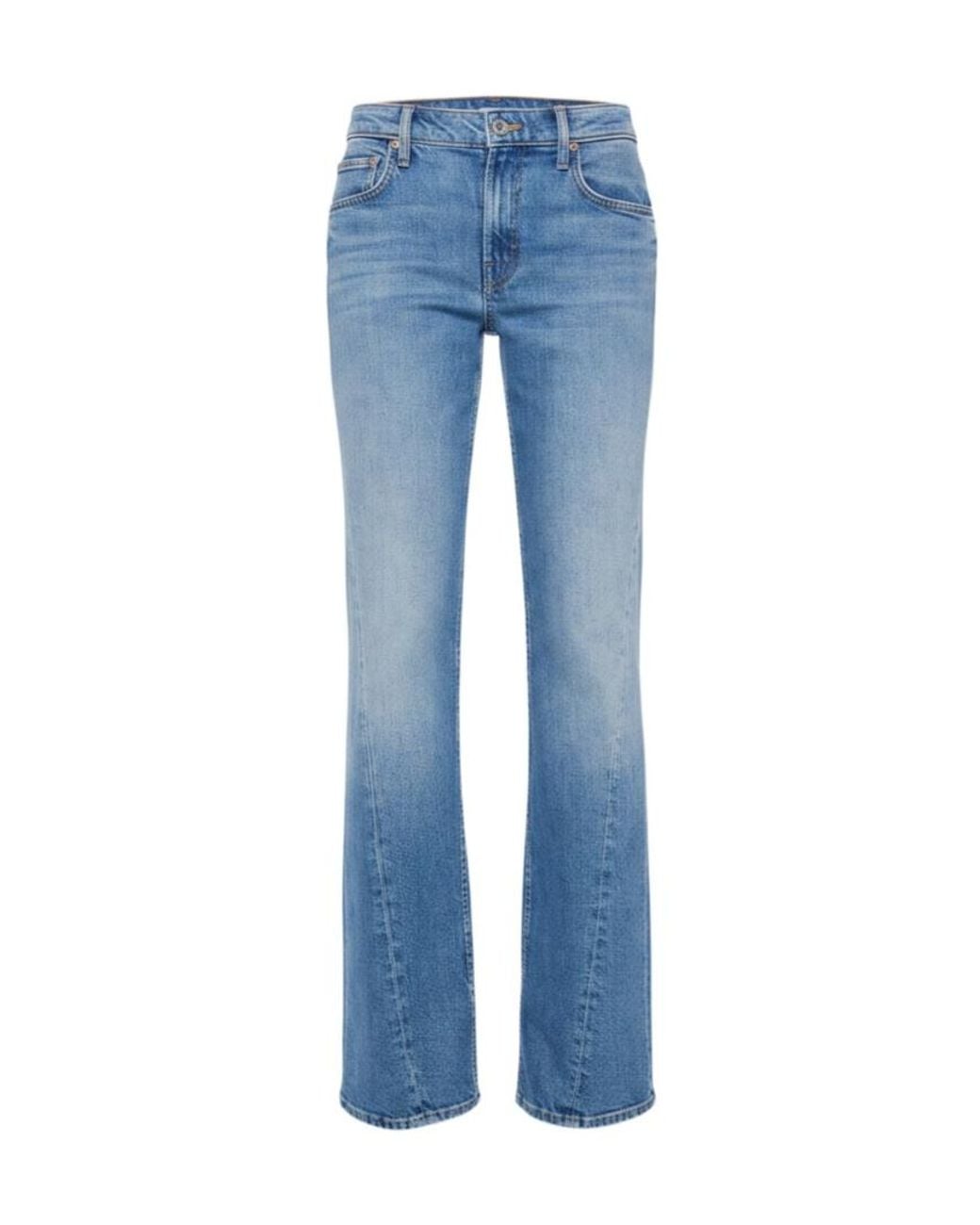 Mother Blue The Bookie Twist Skimp Faded-Effect Jeans