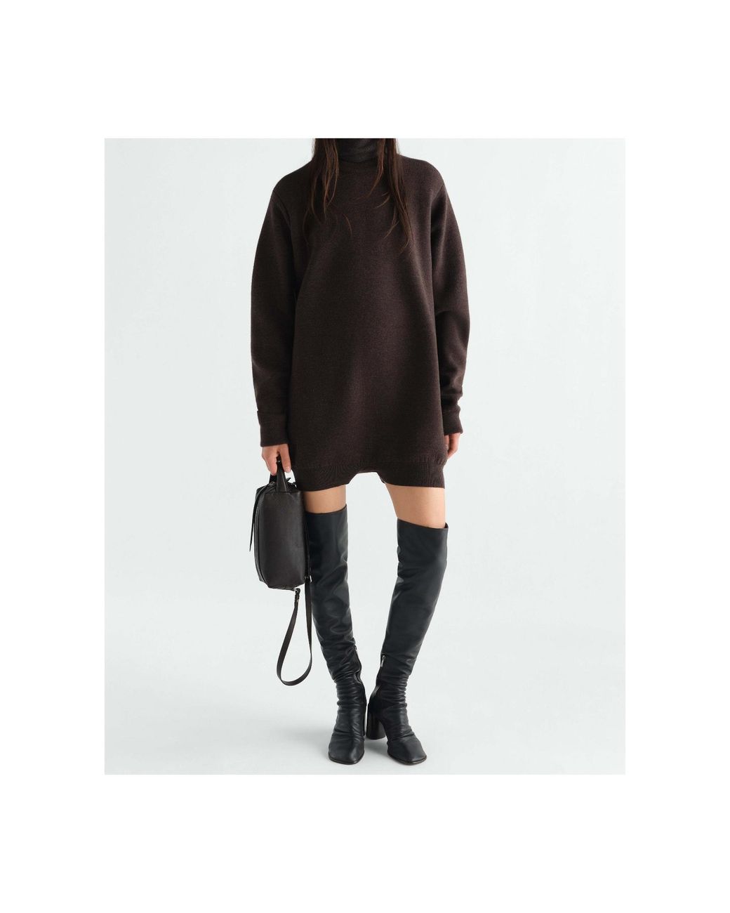 Lemaire Brown Relaxed Crewneck Jumpsuit