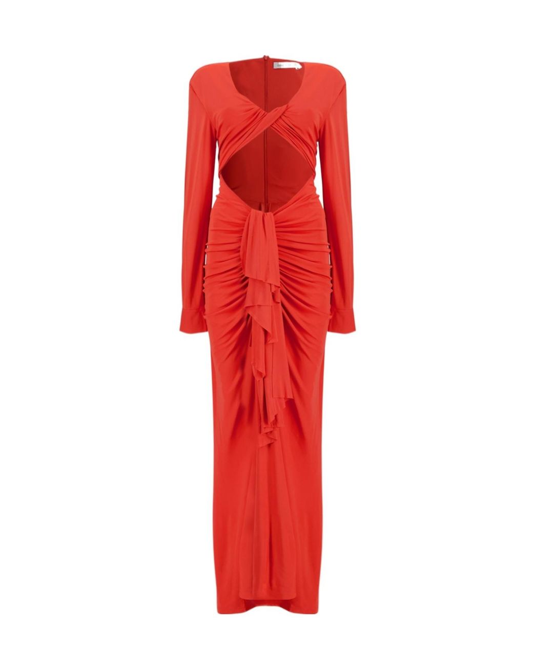 Christopher Esber Red Vivenda Ruched Cut-Out Dress