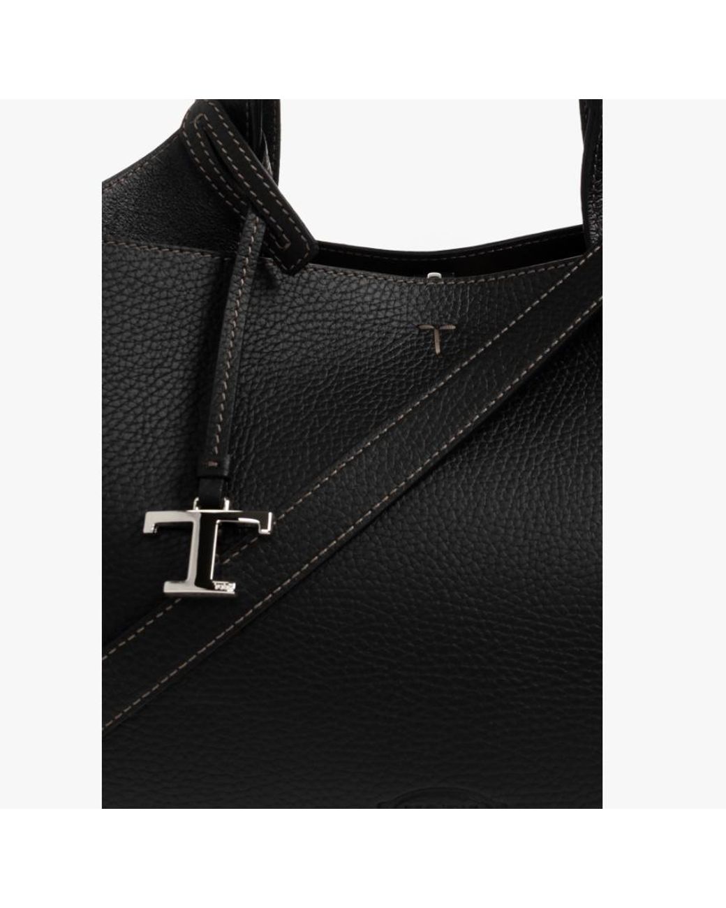 Tod's Black Di Reverse Medium Tote Bag