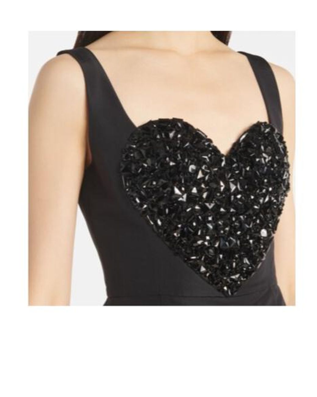 Carolina Herrera Black Embellished Silk Minidress