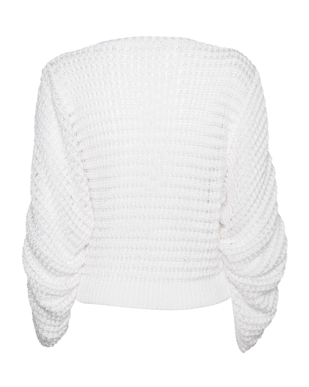 Alberta Ferretti White Long-Sleeved Sweater