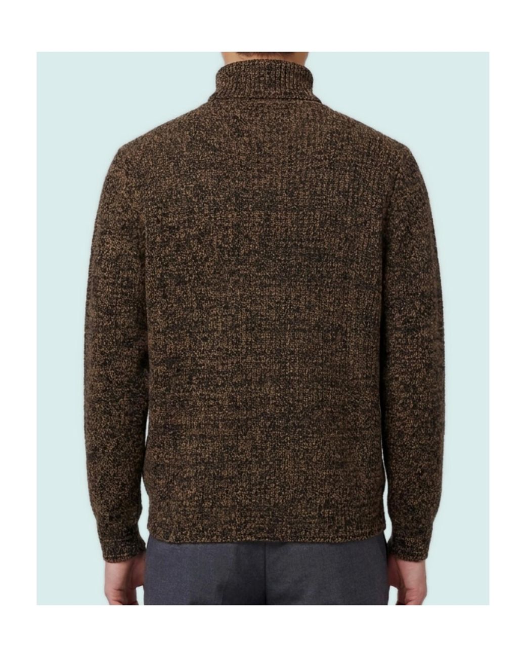 Lemaire Brown Mélange Turtleneck Knitted Jumper for men
