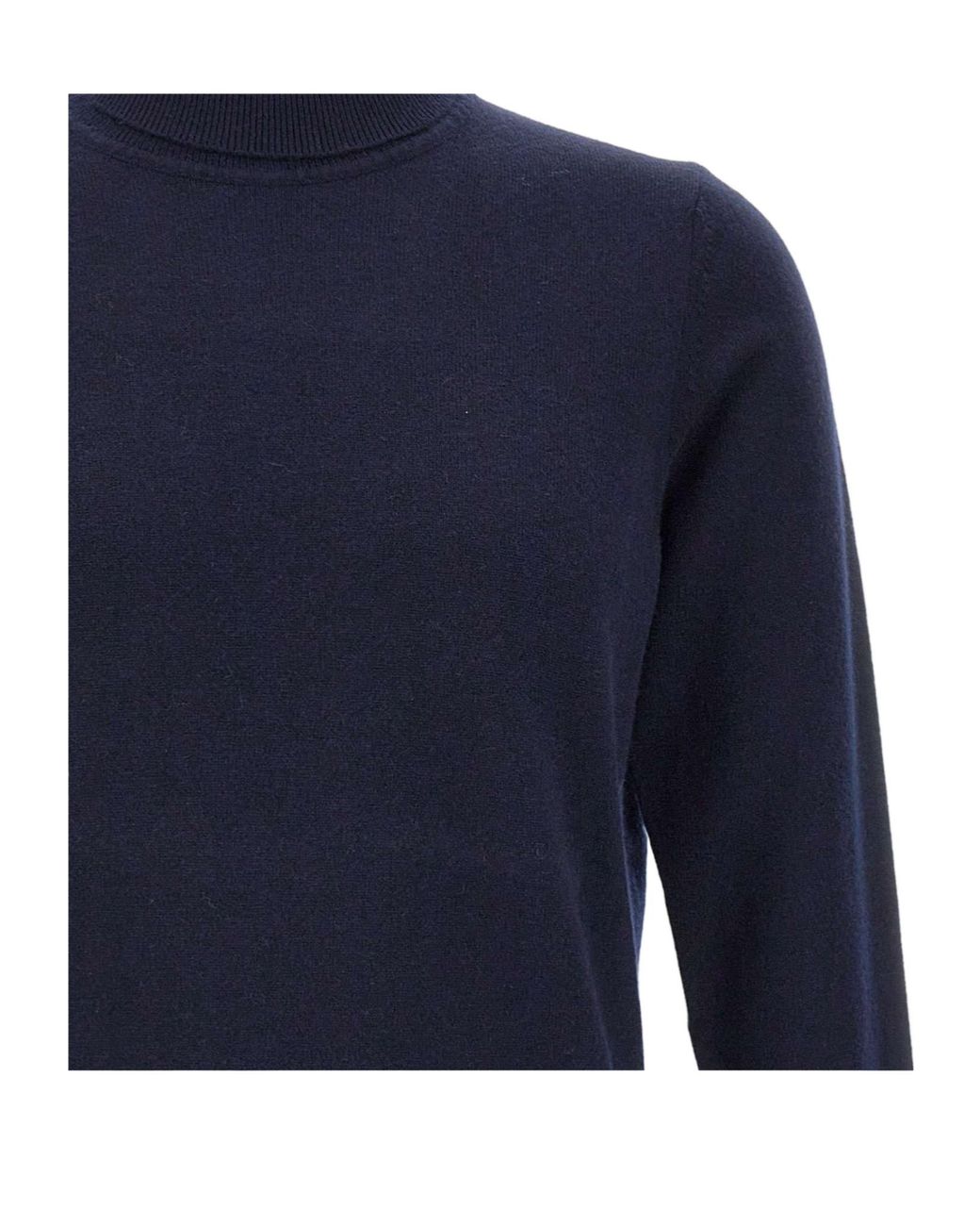 Kangra Cashmere Blue Kangra Ribbed Turtleneck Knitted Sweater for men