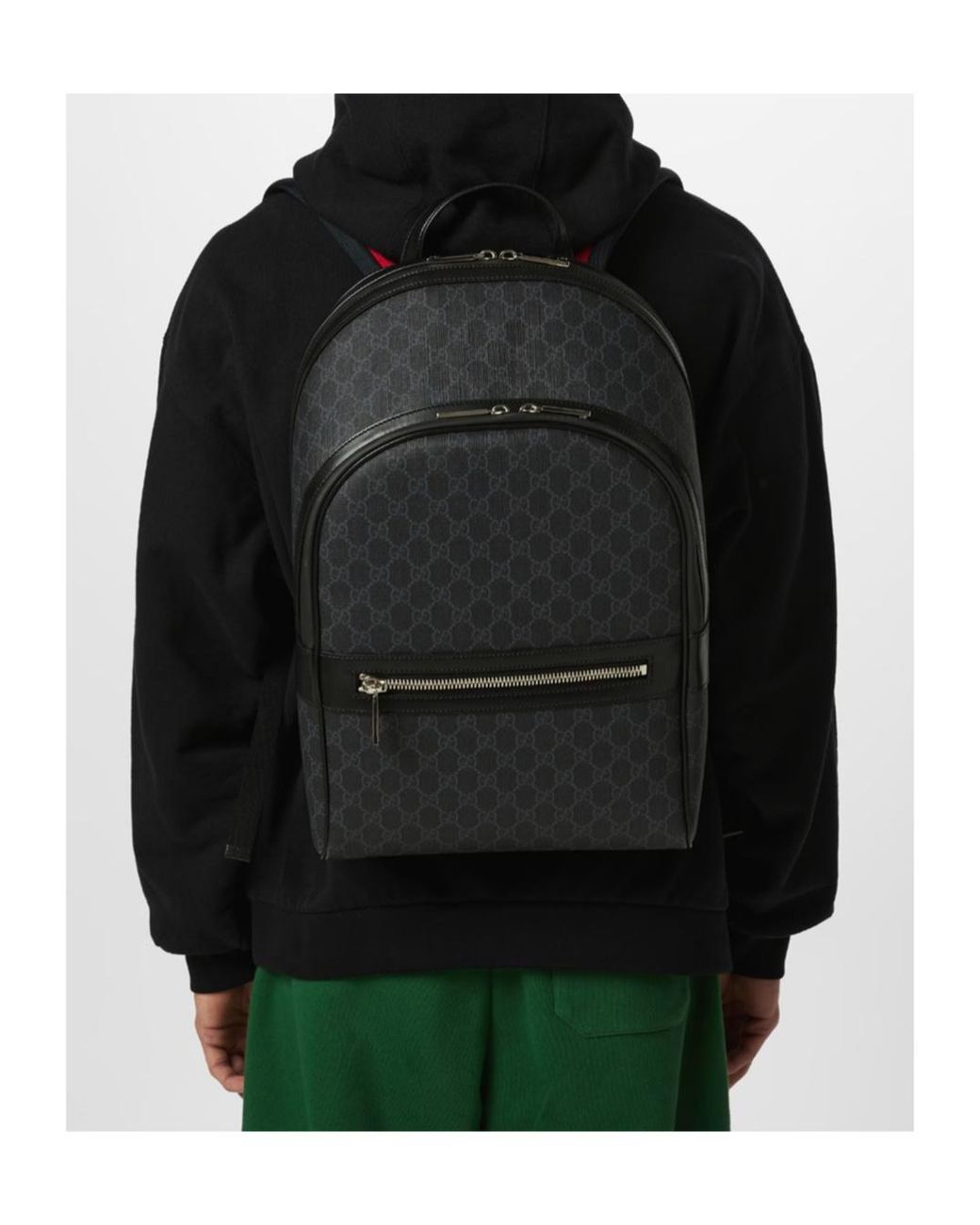 Gucci Black Logo Backpack for men