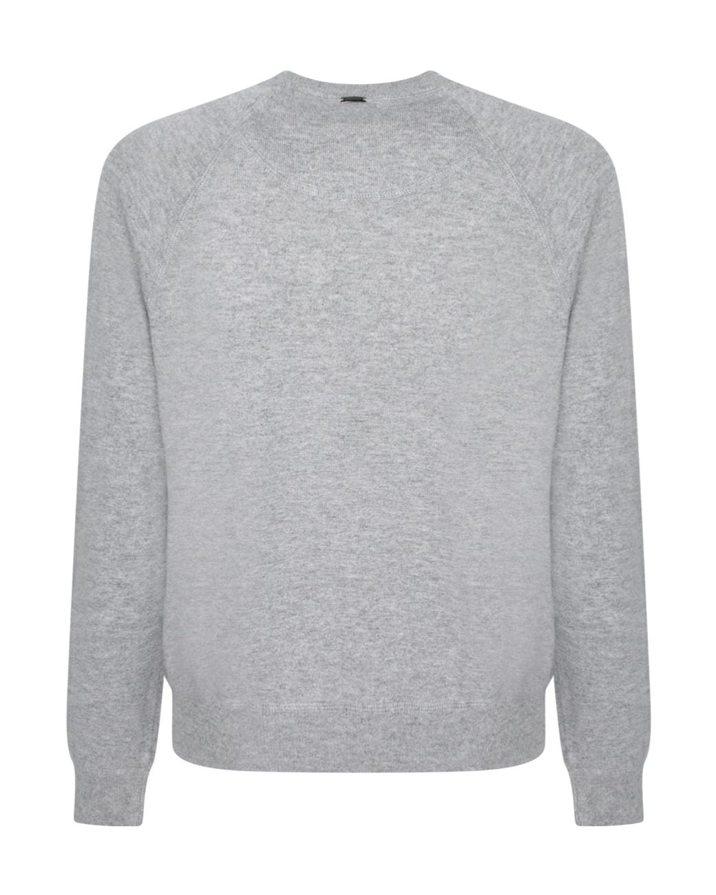 Herno Gray Long-Sleeved Crewneck Jumper for men
