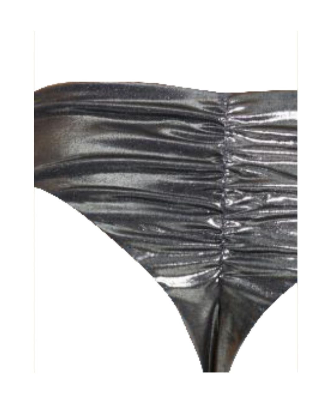 M I S B H V Gray Star-Appliqué Bikini Bottoms