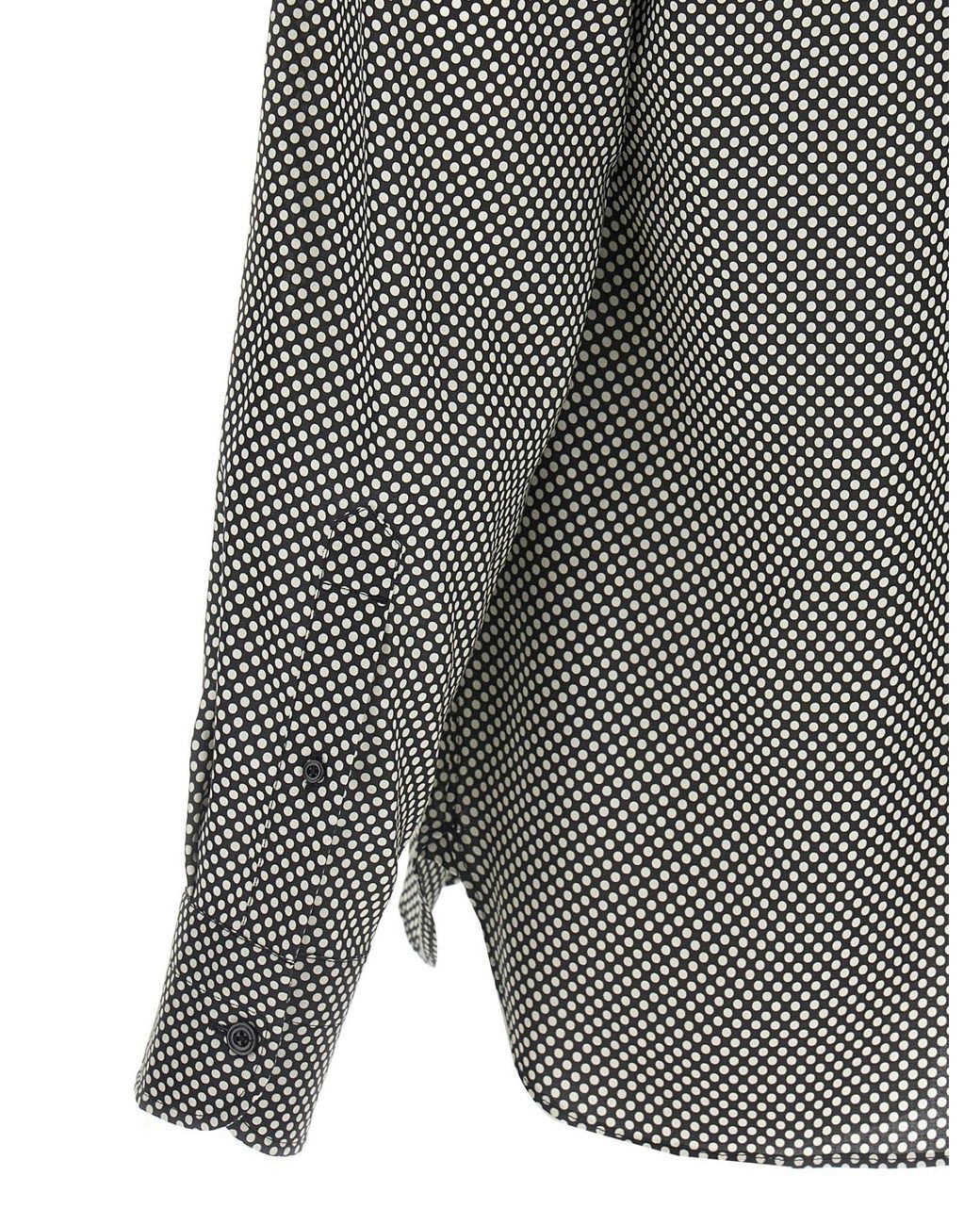 Tom Ford Gray Polka Dot Printed Shirt for men