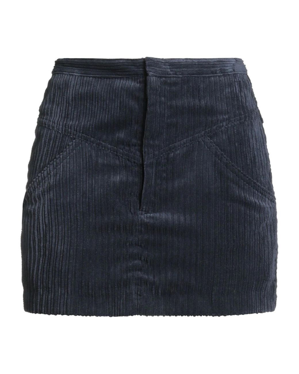 Isabel Marant Blue Minimalist Corduroy Straight Skirt
