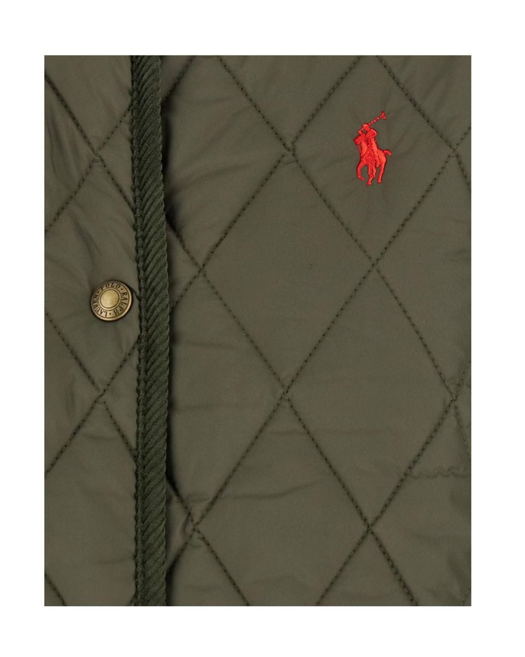 Polo Ralph Lauren Green Logo Embroidered Down Coat