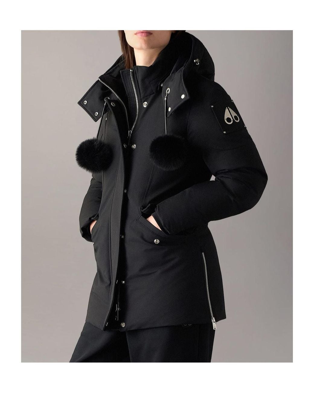 Moose Knuckles Black Original 3Q Down Jacket