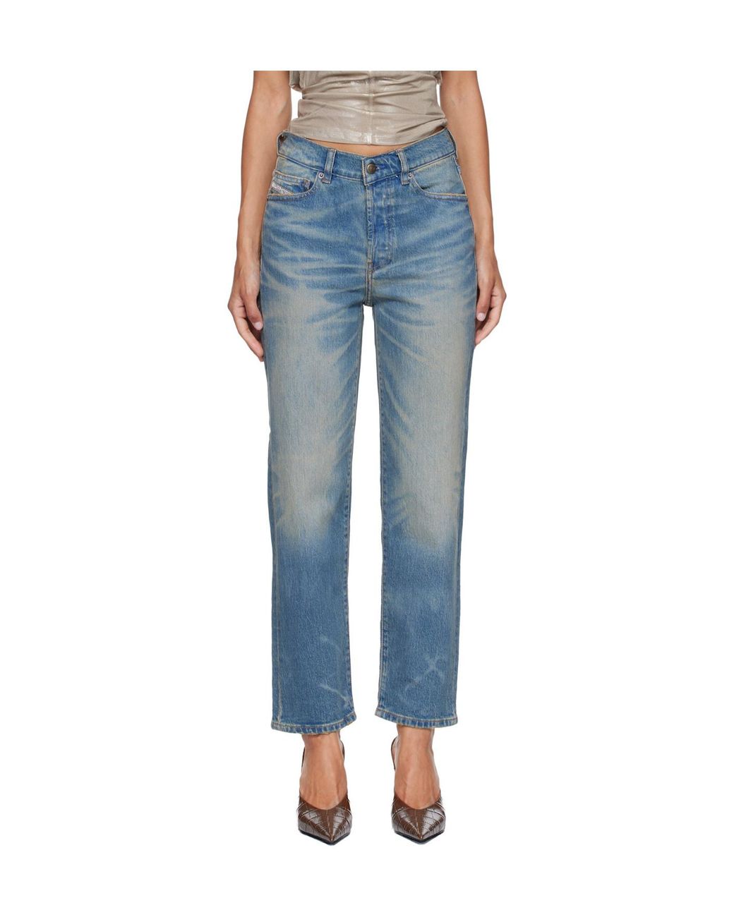 DIESEL Blue 1981 D-Went Straight-Leg Jeans