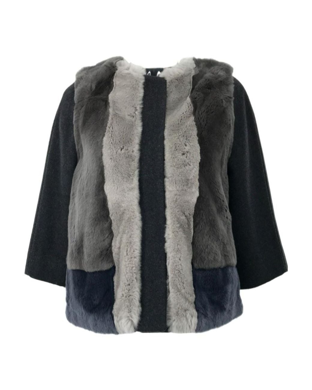 Weekend by Maxmara Gray Patchwork Casual Jacket