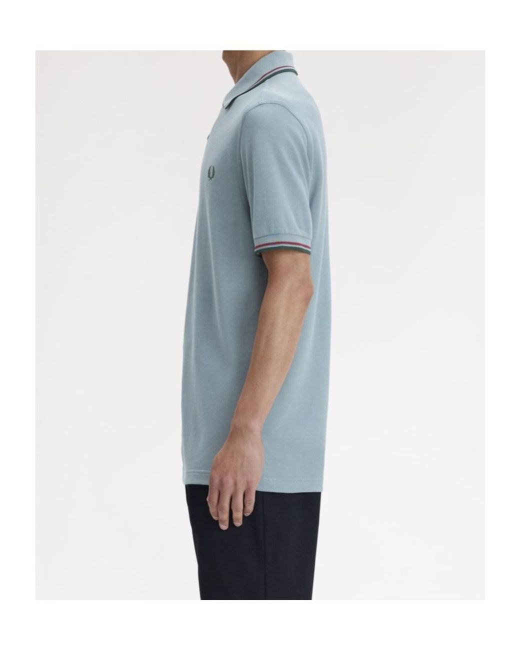 Fred Perry Blue Short-Sleeved Polo Shirt for men