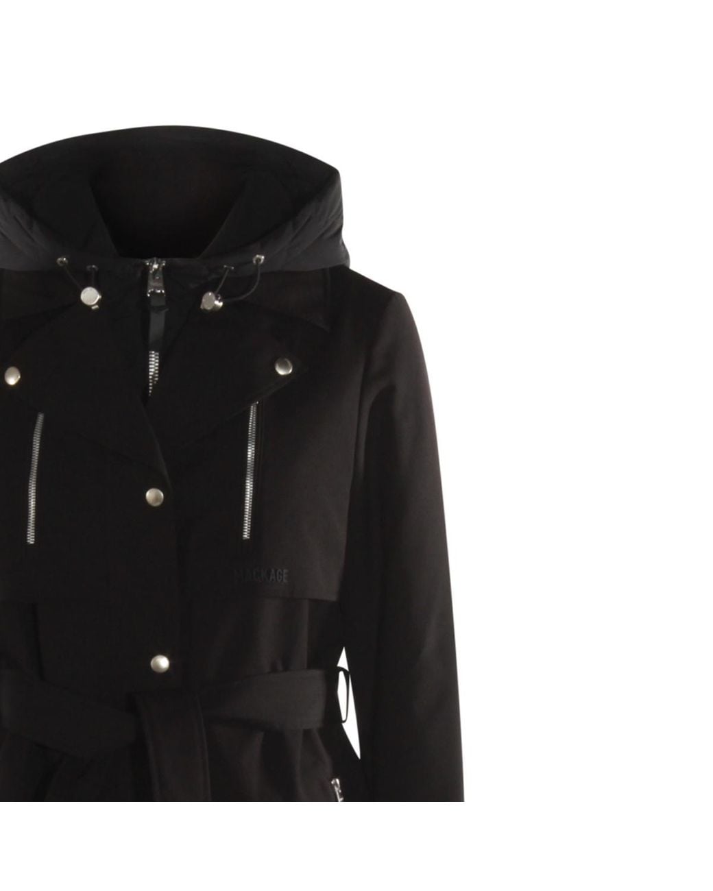 Mackage Black Siobhan Down Trench Coat