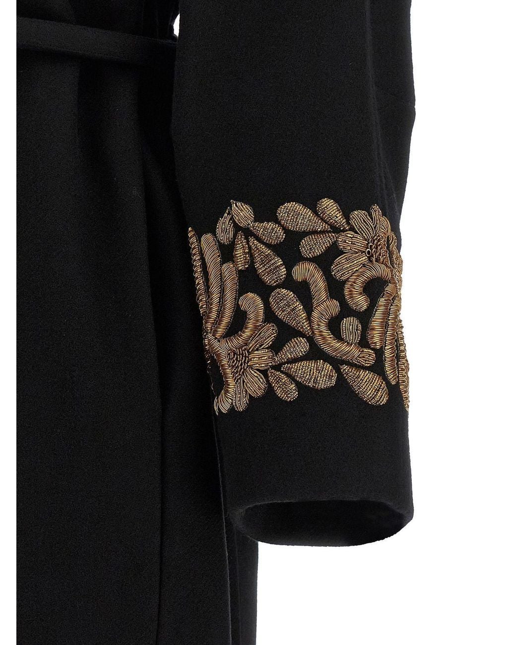 Dries Van Noten Black High Neck Rain Coat