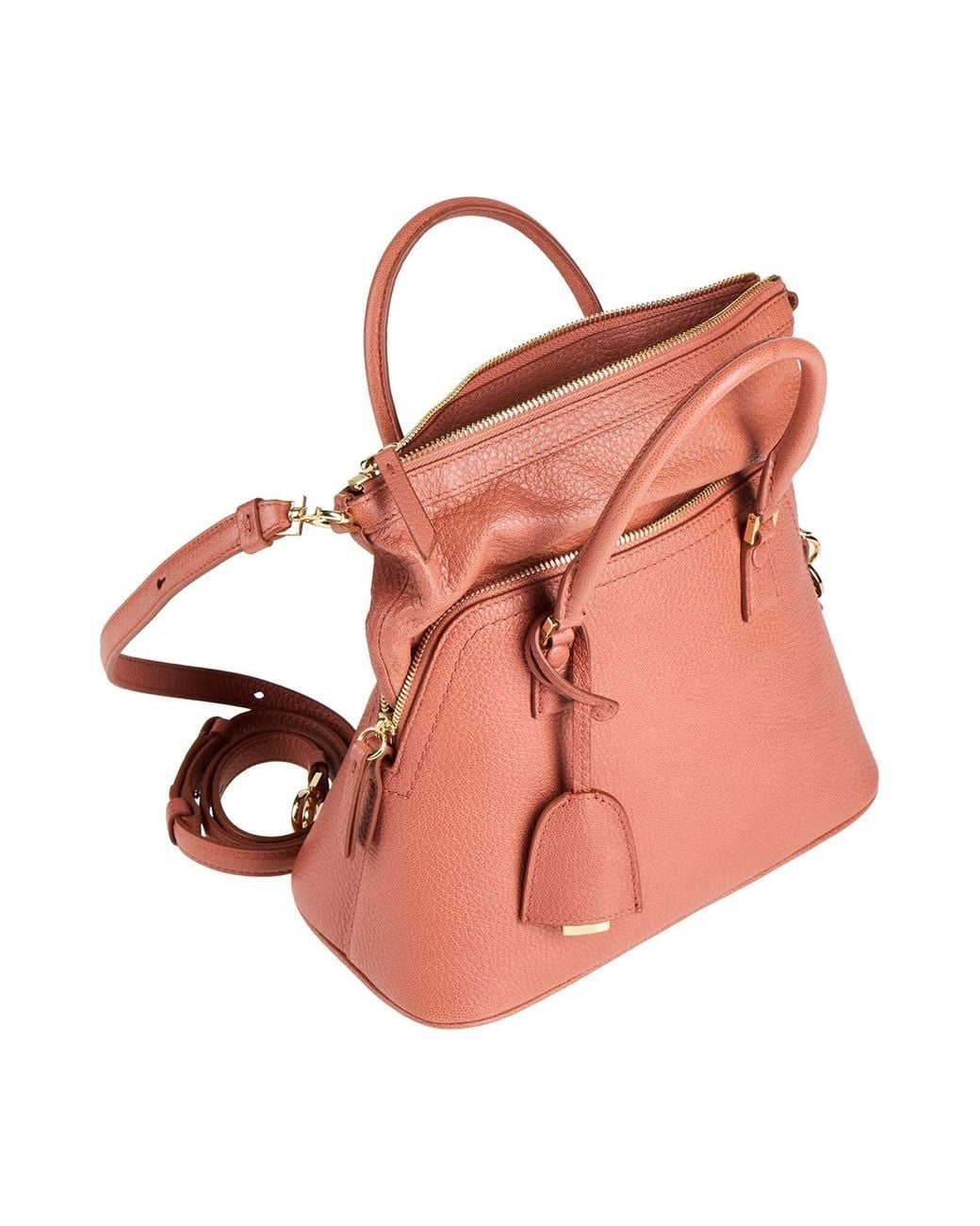 Maison Margiela Pink Pebbled-Leather Handbag