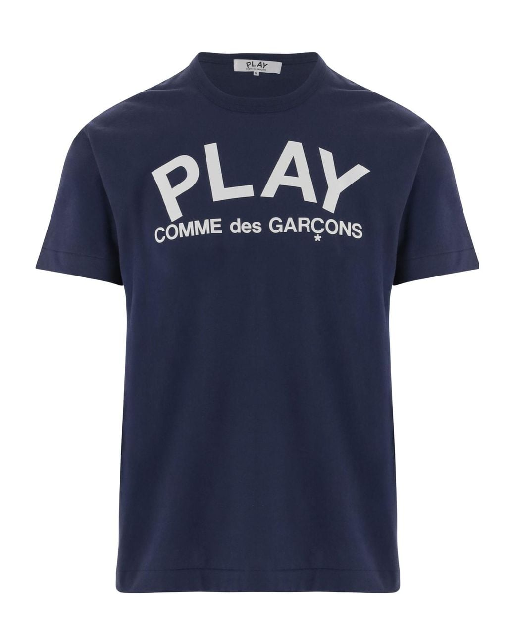 COMME DES GARÇONS PLAY Blue Comme Des Garçons Play Logo Printed T-Shirt for men
