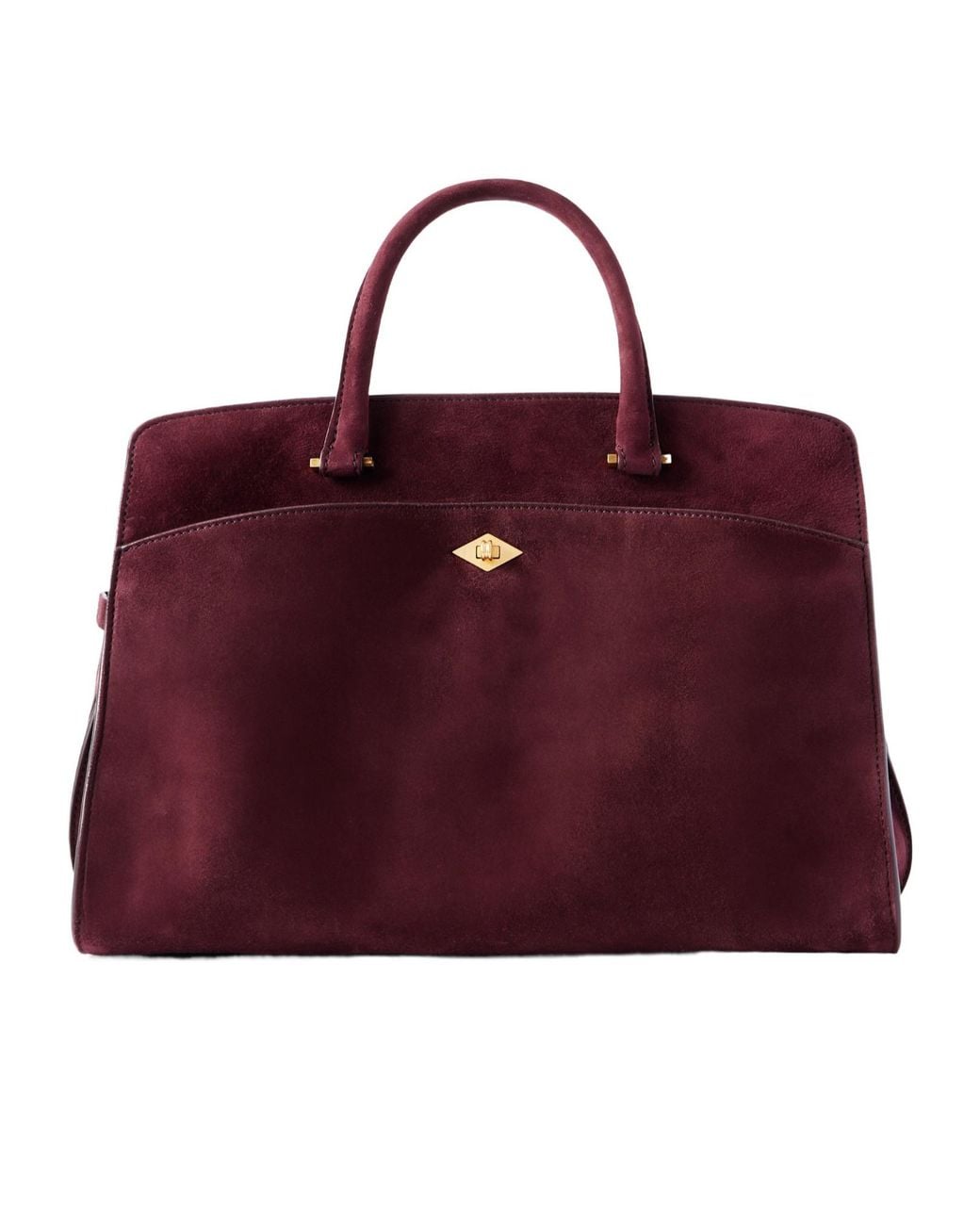 Metier Red Private Eye Medium Suede Tote