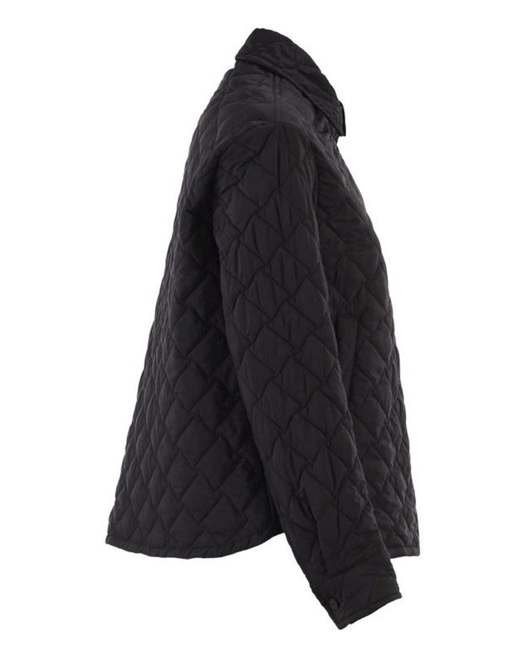 Herno Black Ecoage Diamond-Quilt Puffer Jacket