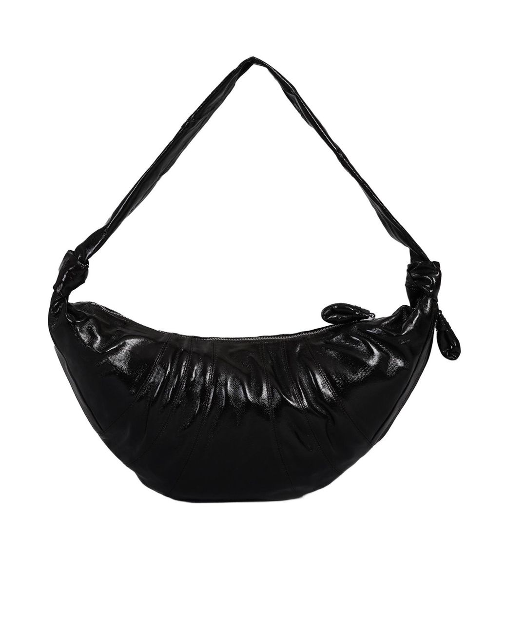 Lemaire Black Knot Detailed Large Croissant Shoulder Bag