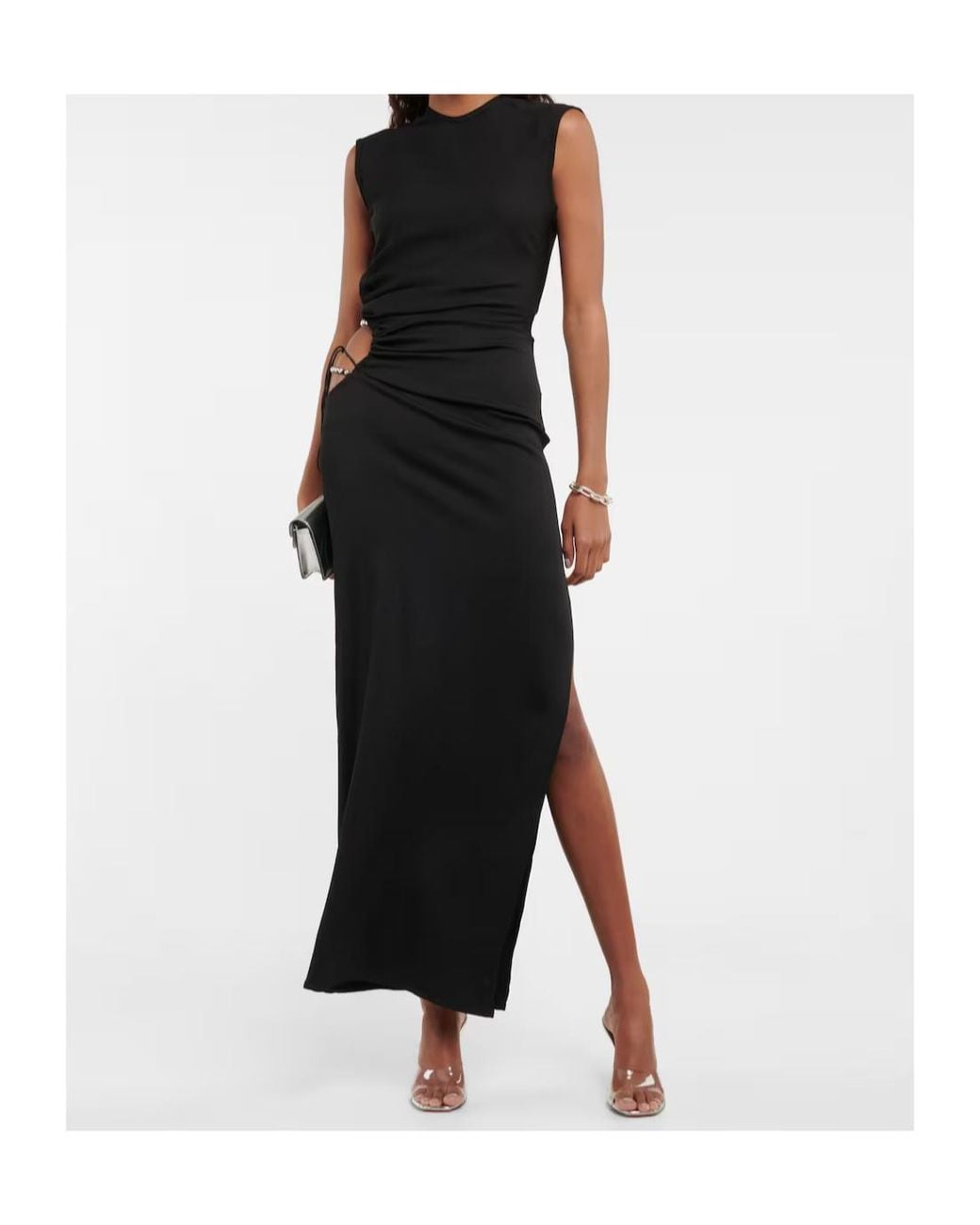 Christopher Esber Black Embellished Openwork Dress