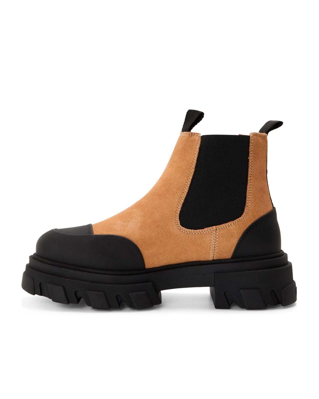 Ganni Black Clted Low Chelsea Boots