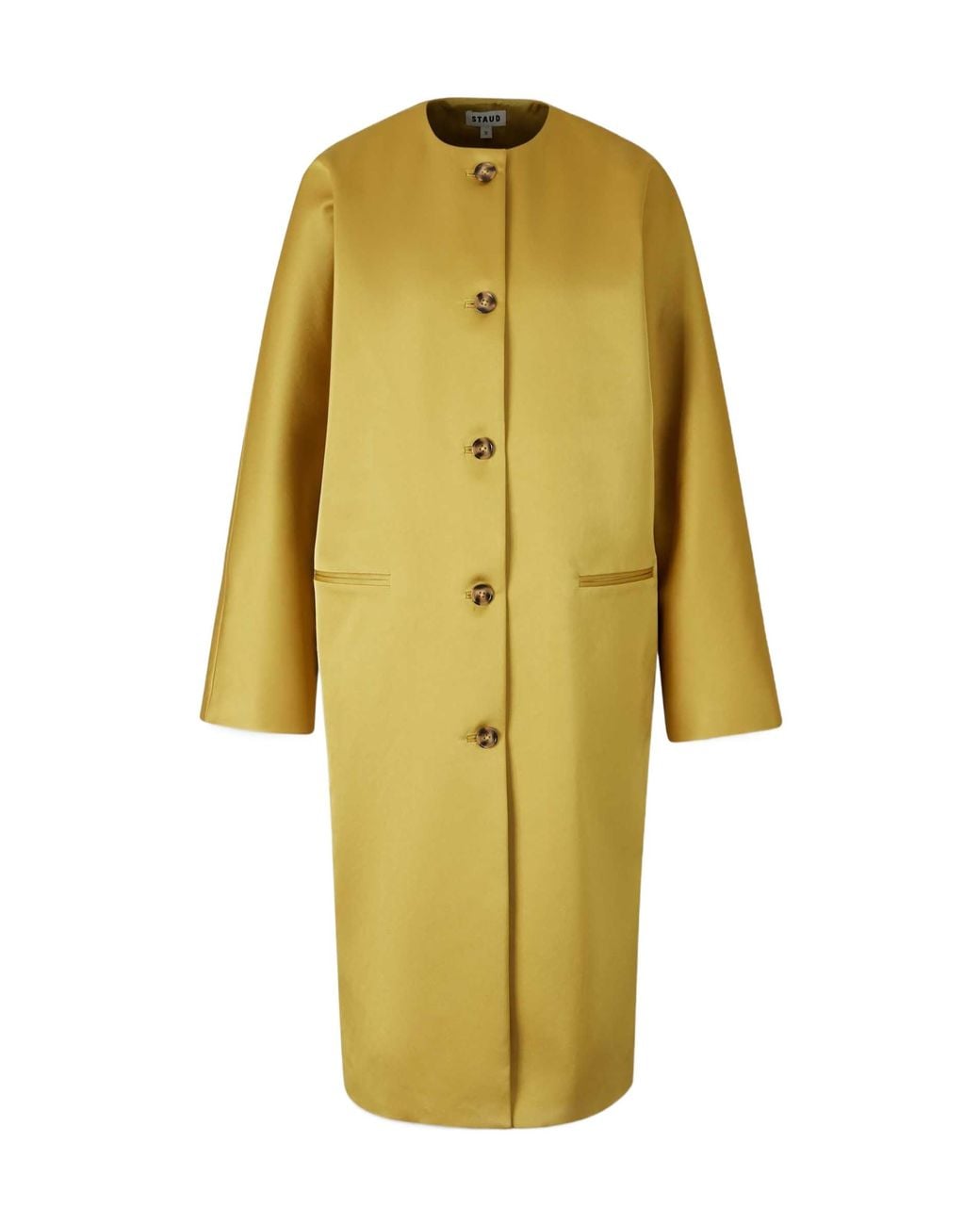 Staud Yellow Liz Buttoned Coat