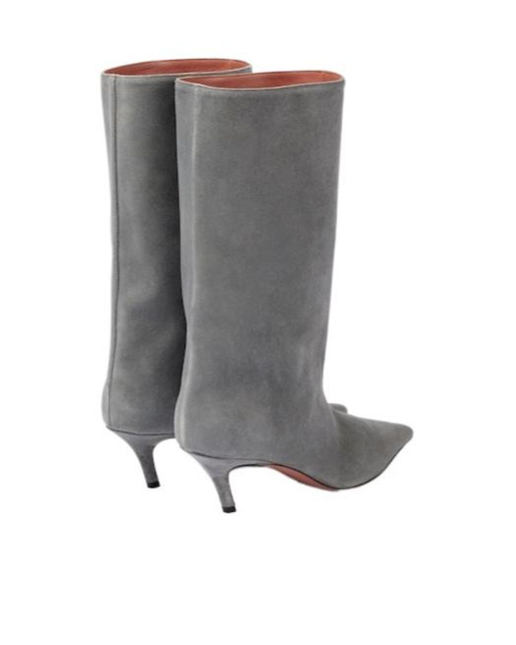 AMINA MUADDI Gray Suede Boots