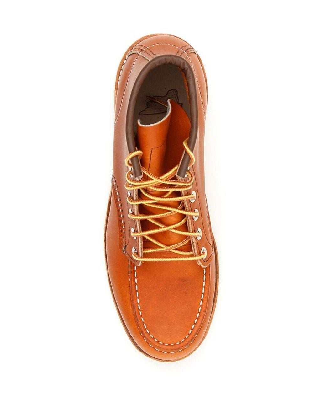 Red Wing Orange Classic Moc Toe Legacy Boots for men