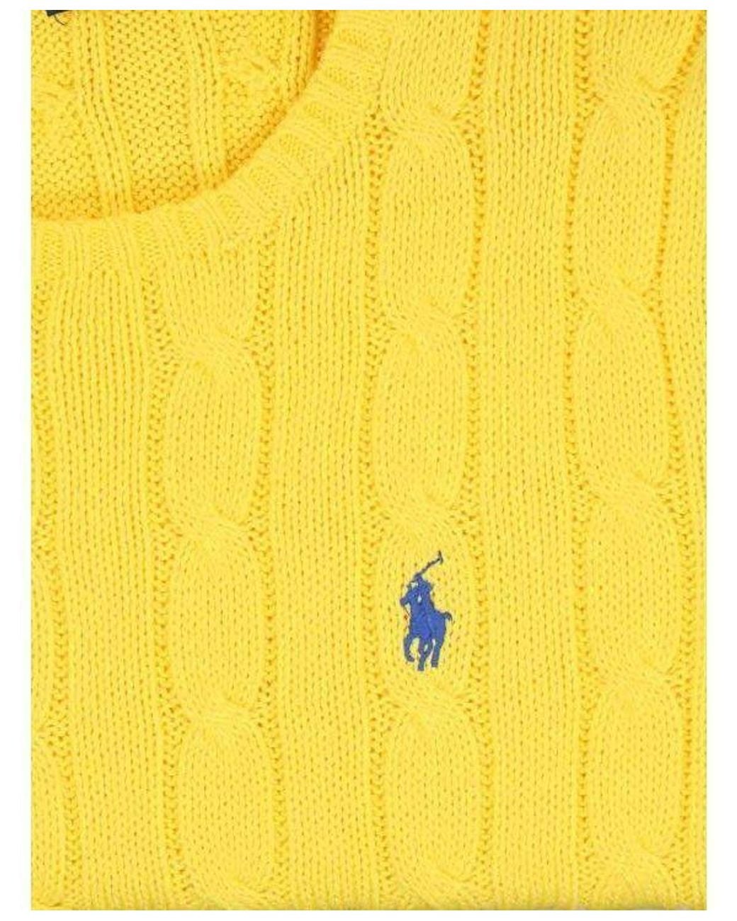 Polo Ralph Lauren Yellow Pony Embroidered Crewneck Jumper