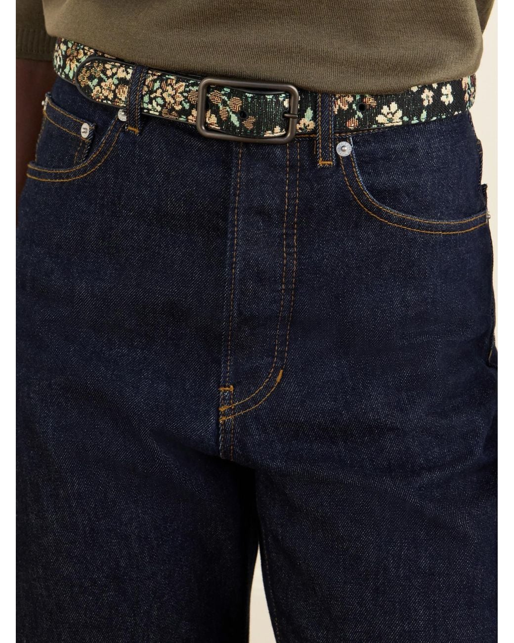 Dries Van Noten Multicolor Jacquard Belt