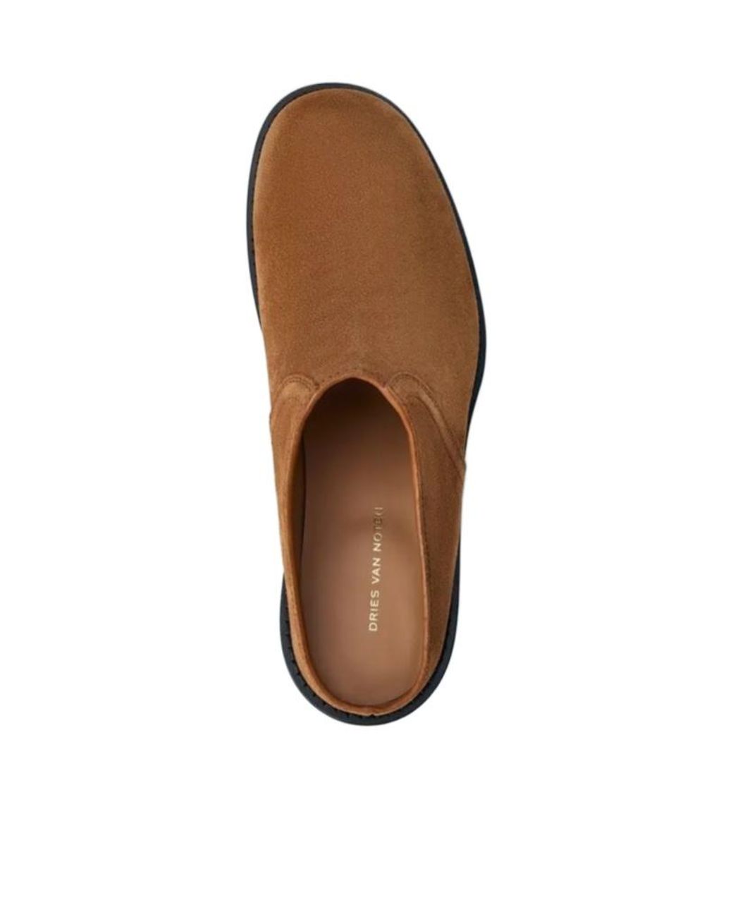 Dries Van Noten Brown Suede Slip-On Mules for men