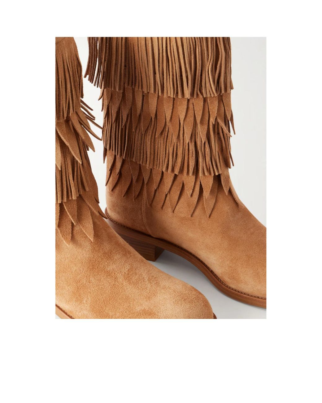 Aquazzura Brown Fringed Suede Boots