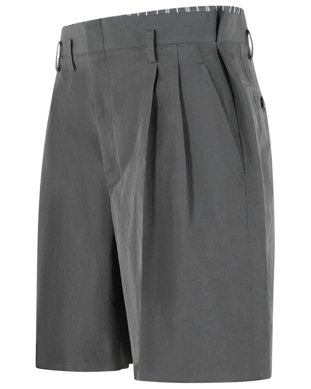 Maison Margiela Gray Pleated Tailored Shorts for men
