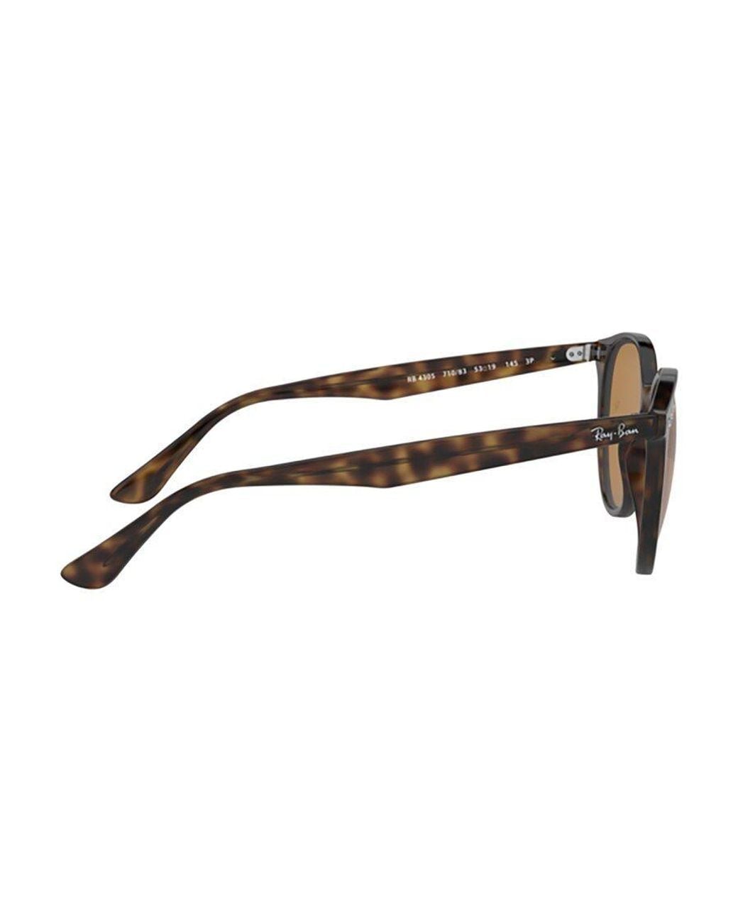 Ray-Ban Brown Rb4305 Round Frame Polarised Sunglasses for men
