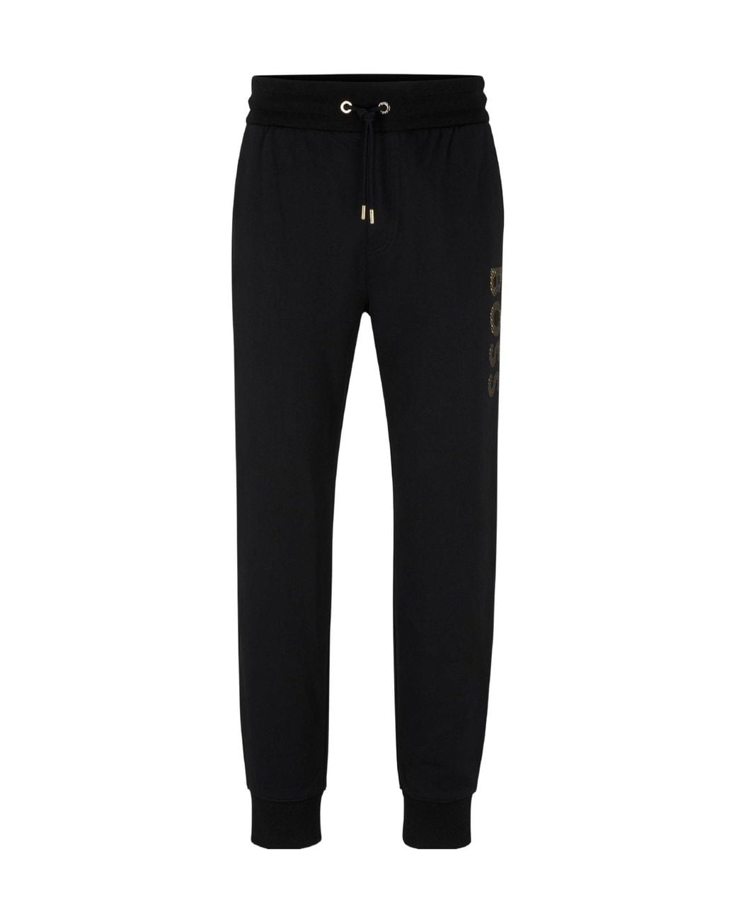Boss Black Elastic Drawstring Jogger Pants for men