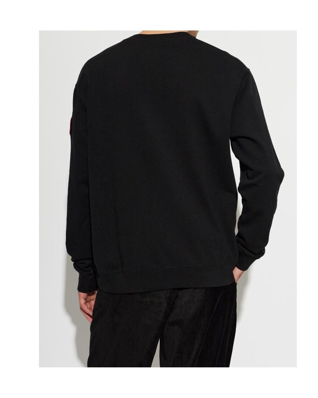 Canada Goose Black Loon Logo-Patch Sweatshirt for men