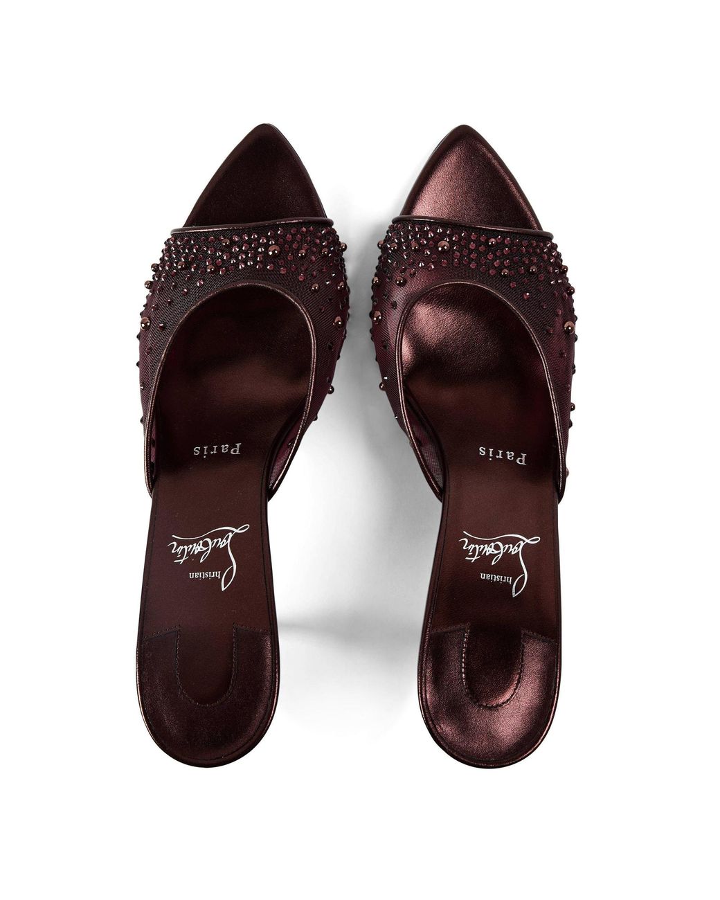 Christian Louboutin Brown Simple High-Heeled Slippers