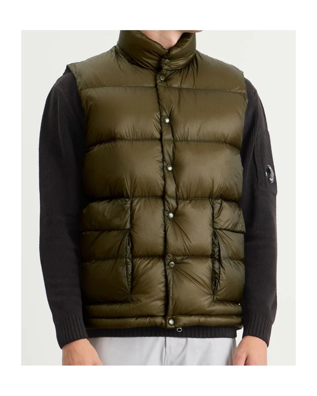 C P Company Green D.D. Shell Down Gilet for men
