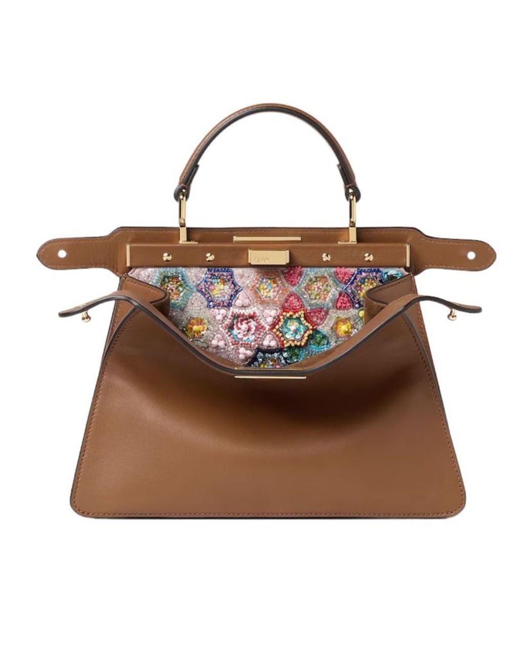 Fendi Brown Peekaboo Iseeu Small Tote Bag